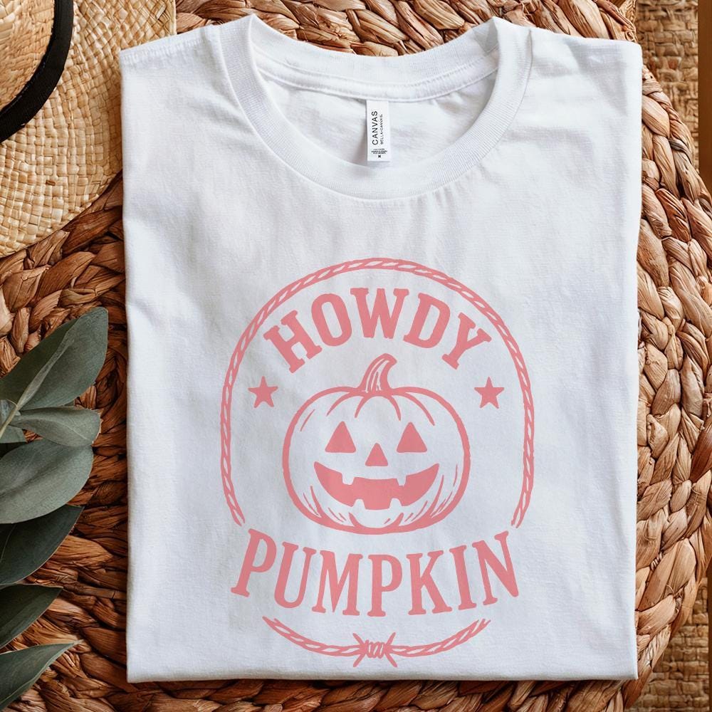 Howdy Pumpkin PNG, Western Fall PNG - 300 DPI Design for T-Shirt