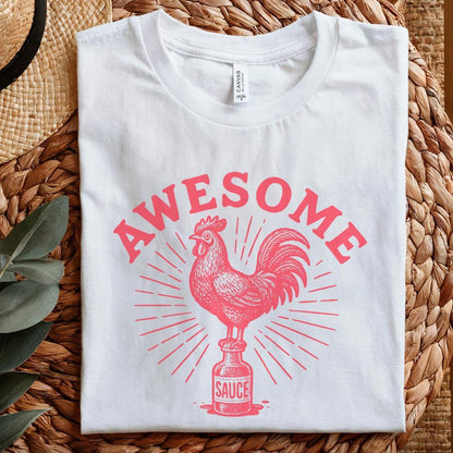 Awesome Sauce PNG, Retro Rooster Shirt - 300 DPI Design for T-Shirt