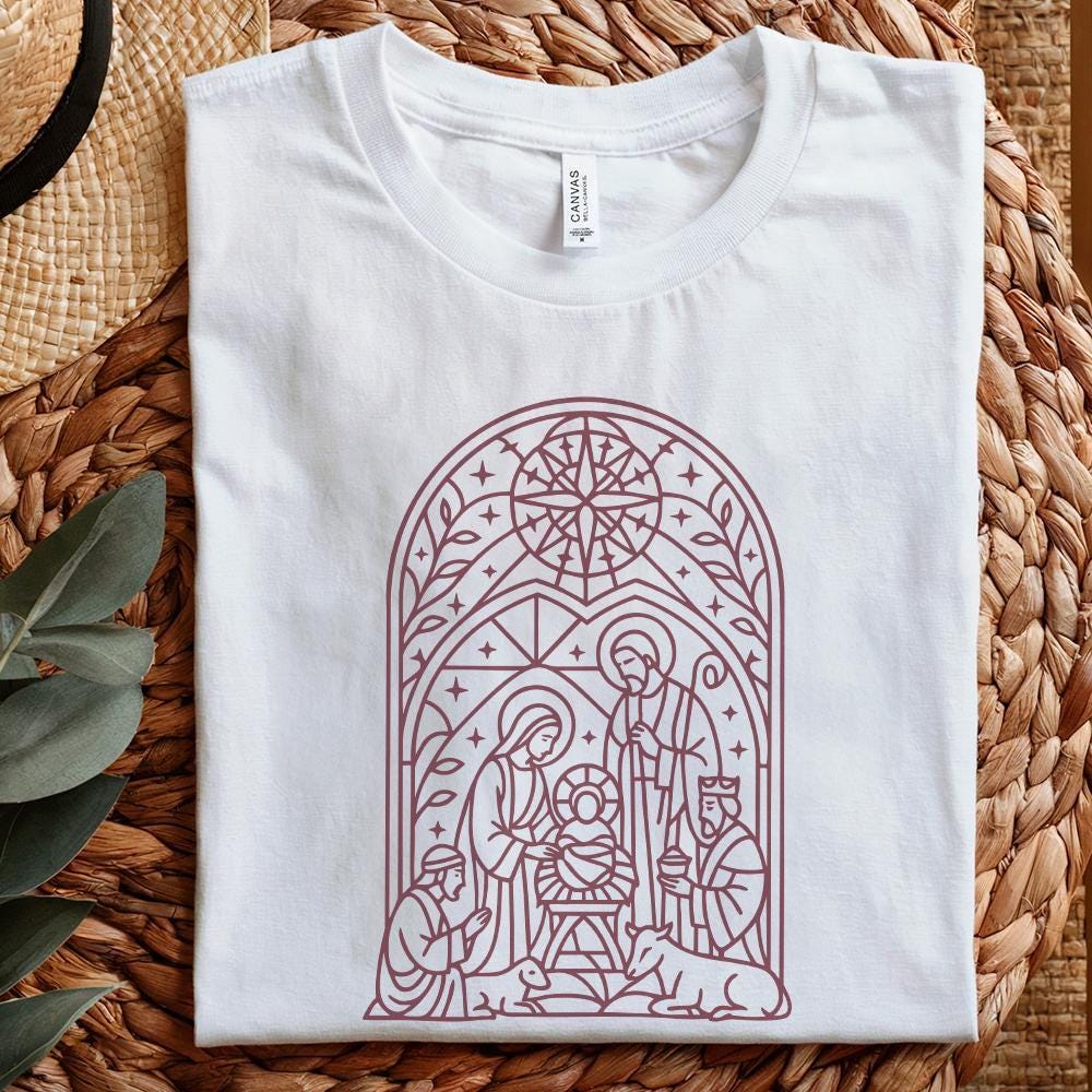 Nativity Scene Clipart PNG, Holy Family Icon Digital Download - 300 DPI