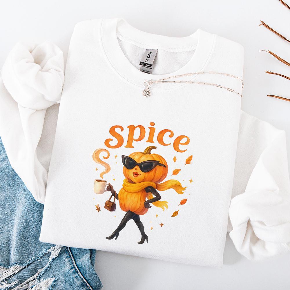 Spice Pumpkin Fall PNG, Pumpkin Lady Coffee PNG - 300 DPI Design for