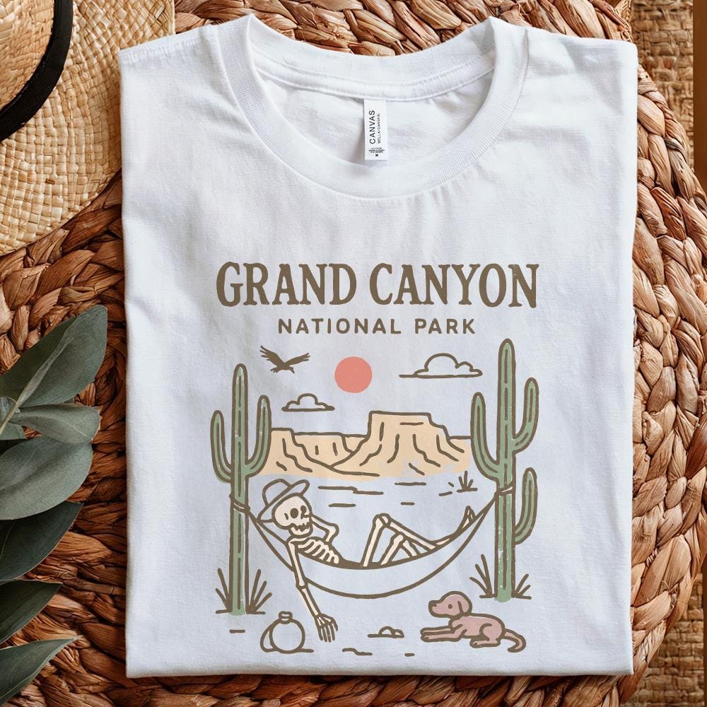 Grand Canyon National Park PNG, Skeleton Hammock Desert PNG - 300 DPI