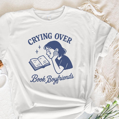 Crying Over Book Boyfriends PNG, Book Lover png - 300 DPI Design for