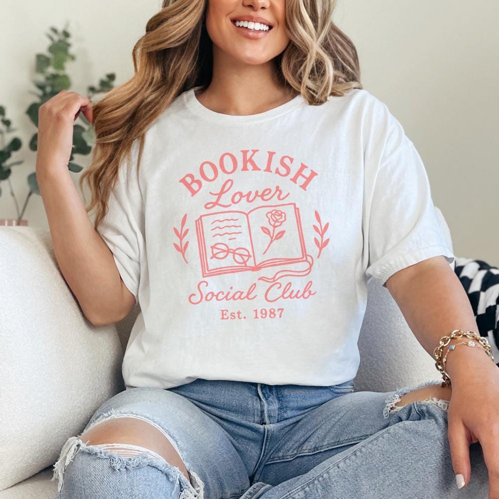 Bookish Lover Social Club PNG, Book Lover PNG - 300 DPI Design for T-Shirt