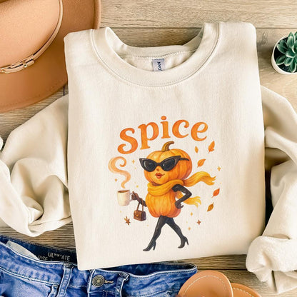 Spice Pumpkin Fall PNG, Pumpkin Lady Coffee PNG - 300 DPI Design for