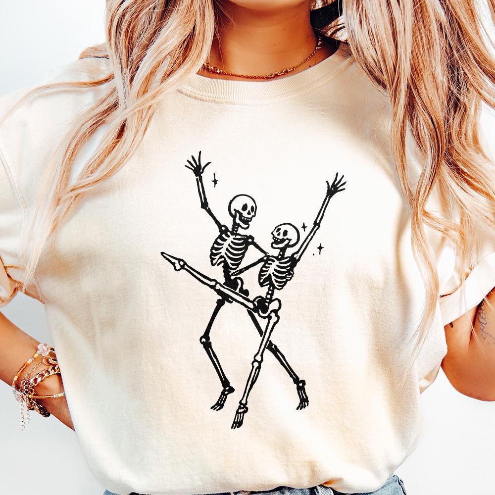 Dancing Skeletons PNG, Halloween Skeleton - 300 DPI Design for T-Shirt