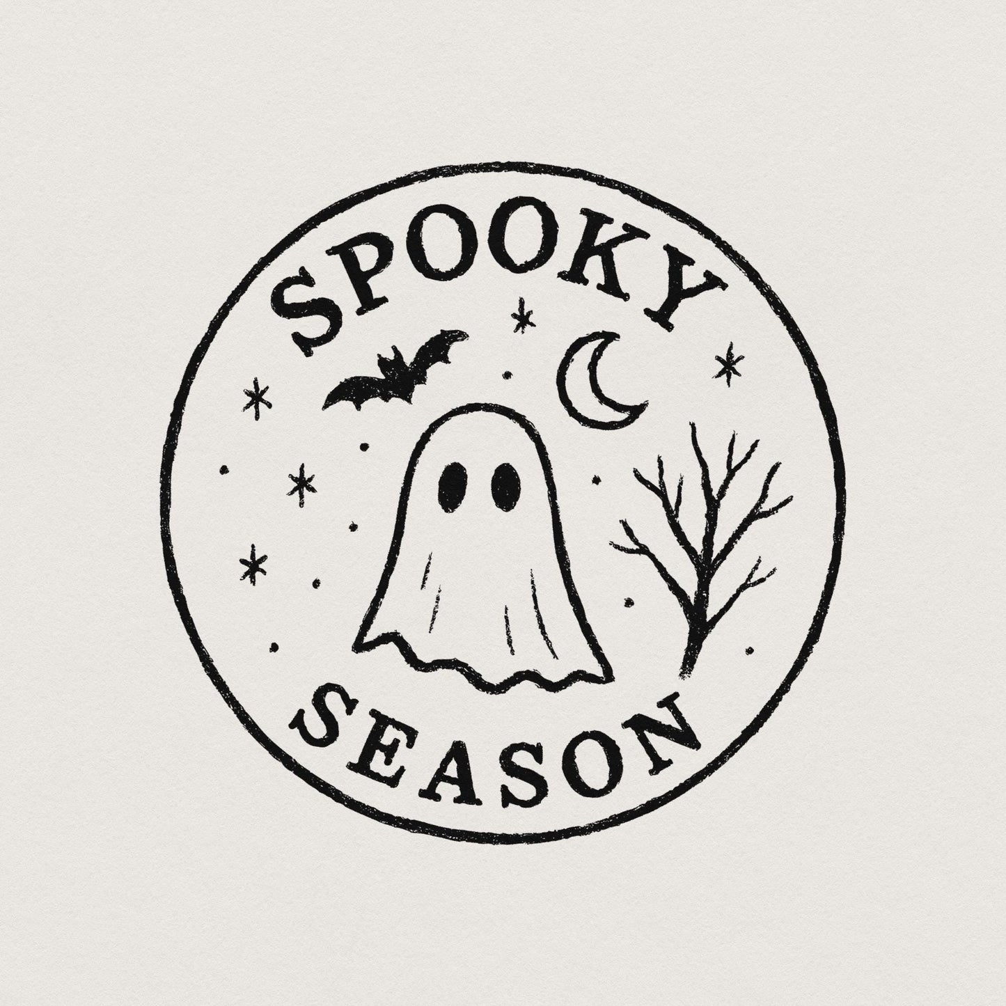 Spooky Season PNG, Retro Halloween Ghost PNG - 300 DPI Design for T-Shirt