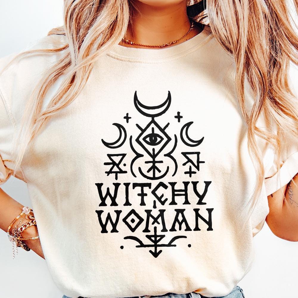 Witchy Woman PNG, Boho Occult Digital Download - 300 DPI Design for T-Shirt