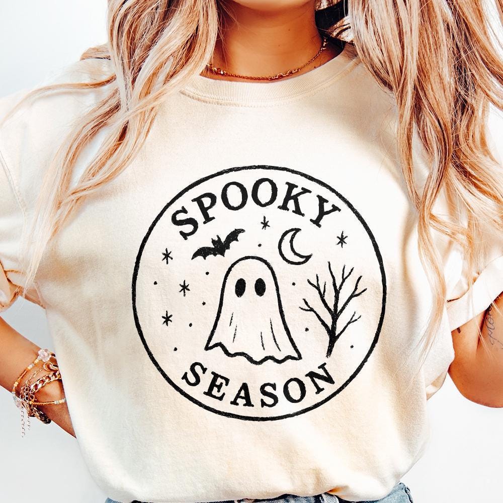 Spooky Season PNG, Retro Halloween Ghost PNG - 300 DPI Design for T-Shirt