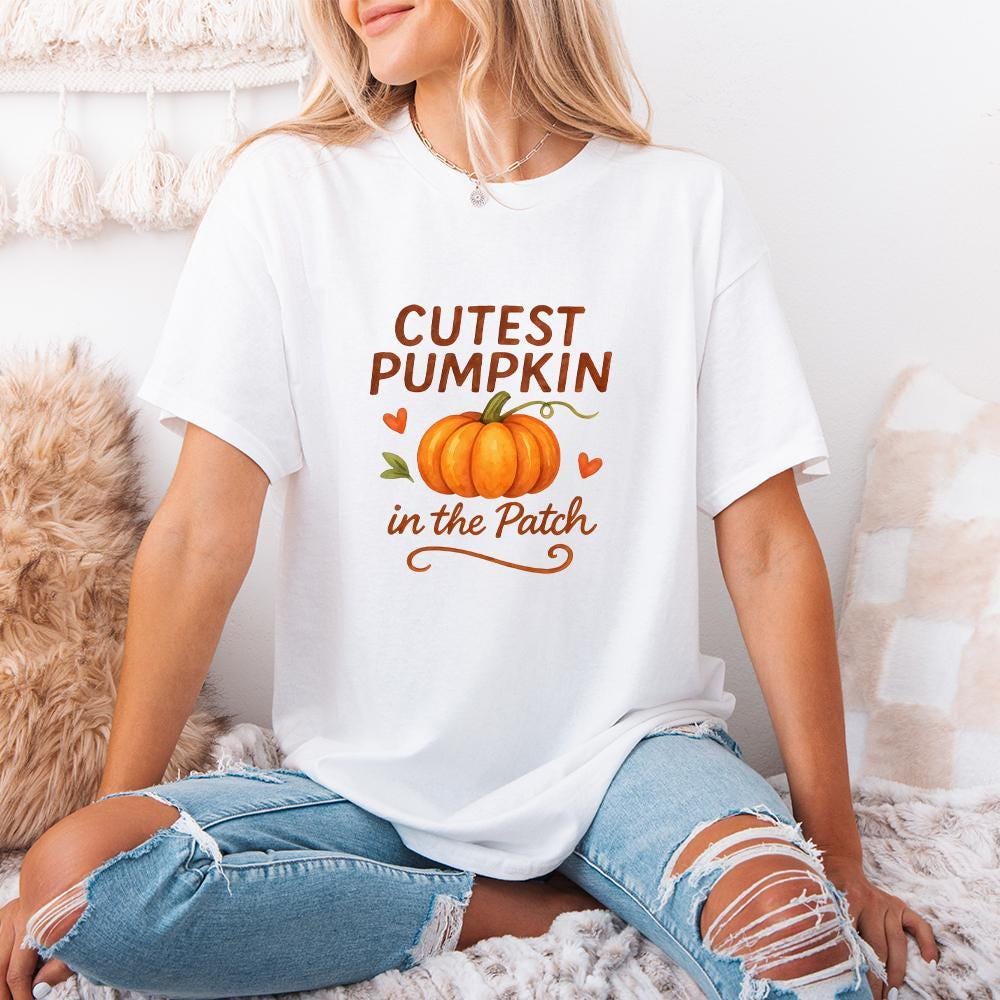 Cutest Pumpkin In The Patch PNG – Fall png, Pumpkin Patch PNG - 300 DPI