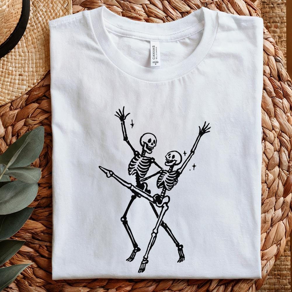 Dancing Skeletons PNG, Halloween Skeleton - 300 DPI Design for T-Shirt