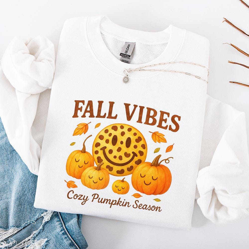 Fall Vibes Cozy Pumpkin Season PNG, Pumpkin PNG - 300 DPI Design for