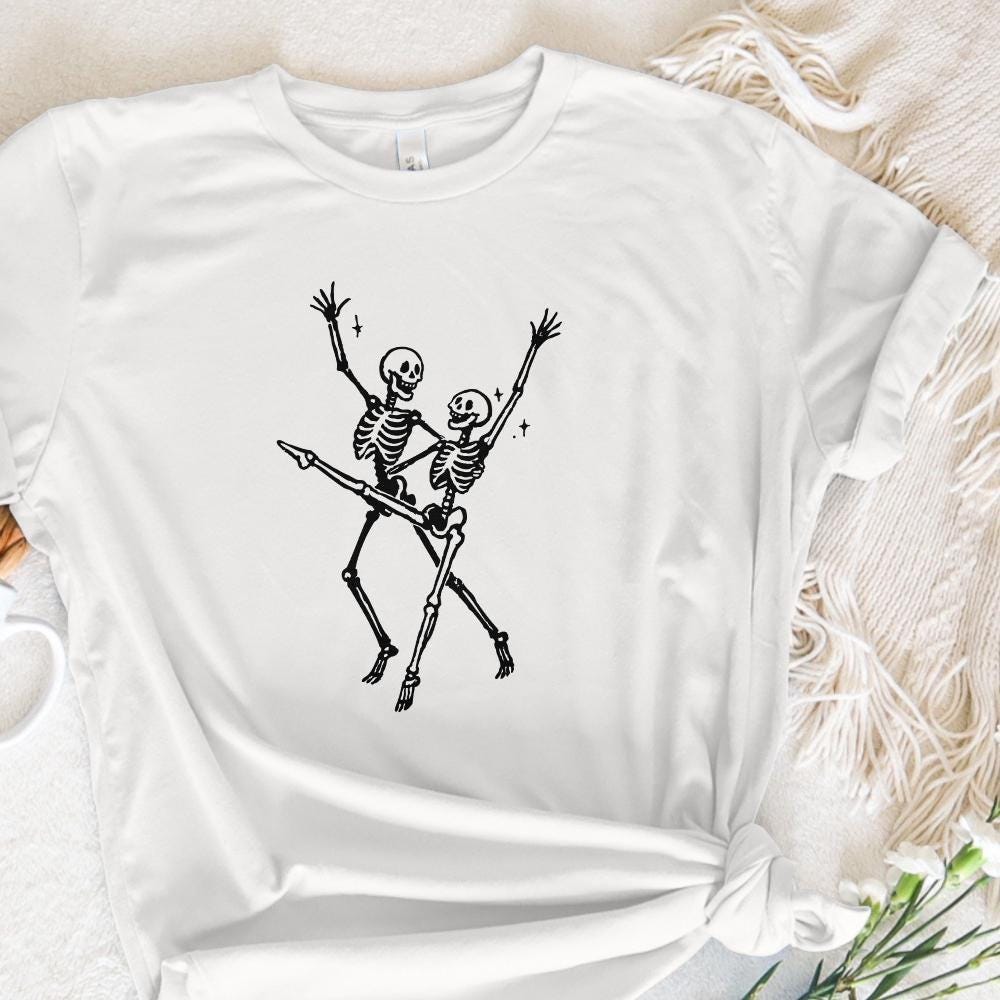 Dancing Skeletons PNG, Halloween Skeleton - 300 DPI Design for T-Shirt