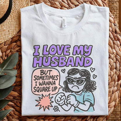 I Love My Husband But Sometimes I Wanna Square Up PNG, Funny Wife Humor -