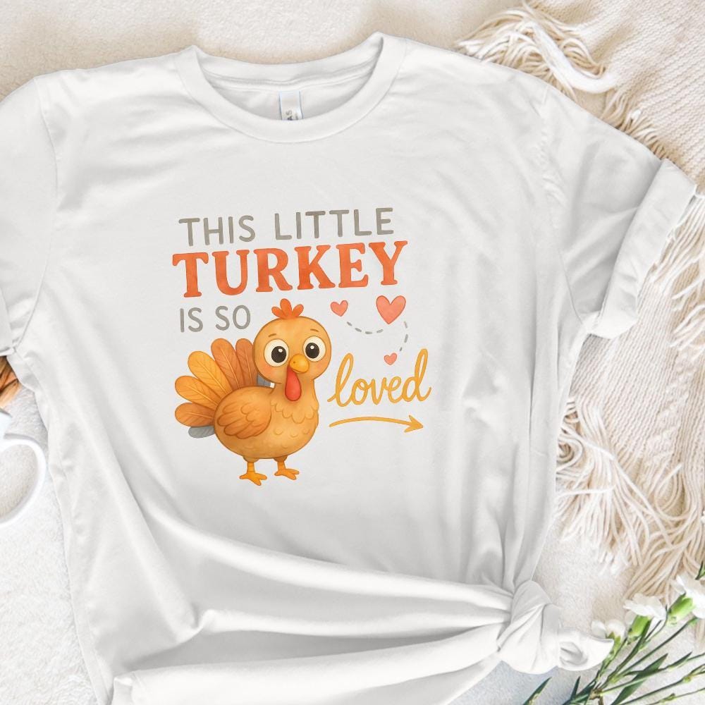 This Little Turkey Is So Loved PNG, Thanksgiving Turkey PNG - 300 DPI