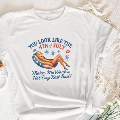 Funny 4th of July png, Cute Hot Dog png - 300 DPI Design for T-Shirt
