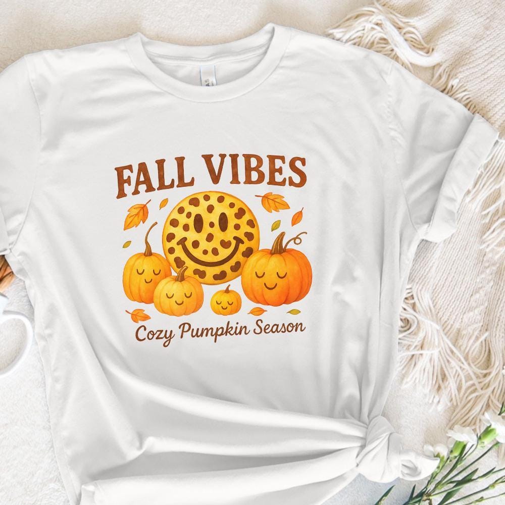 Fall Vibes Cozy Pumpkin Season PNG, Pumpkin PNG - 300 DPI Design for