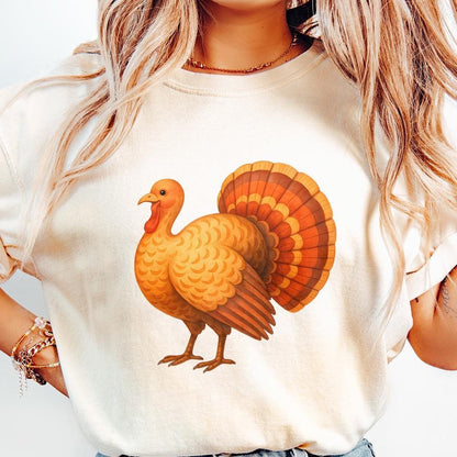 Thanksgiving Turkey PNG, Fall Harvest Turkey Art - 300 DPI Design for