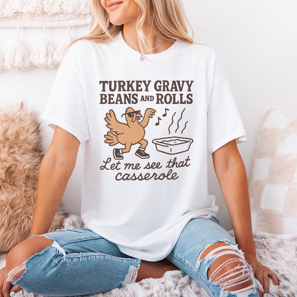 Turkey Gravy Beans And Rolls Let Me See That Casserole PNG, Funny