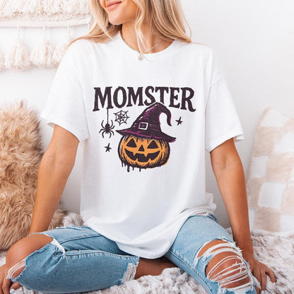 Momster Halloween PNG, Funny Mom Witch Pumpkin PNG Design - 300 DPI