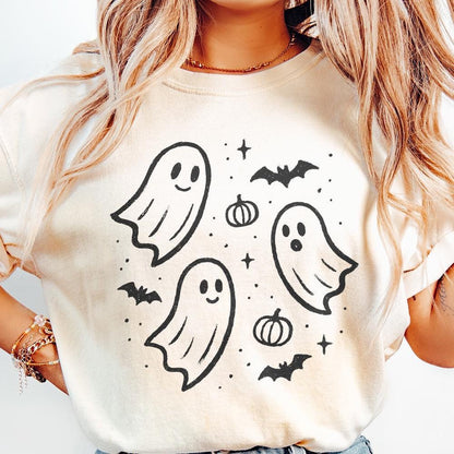 Cute Ghosts PNG, Halloween Ghost Clipart - 300 DPI Design for T-Shirt