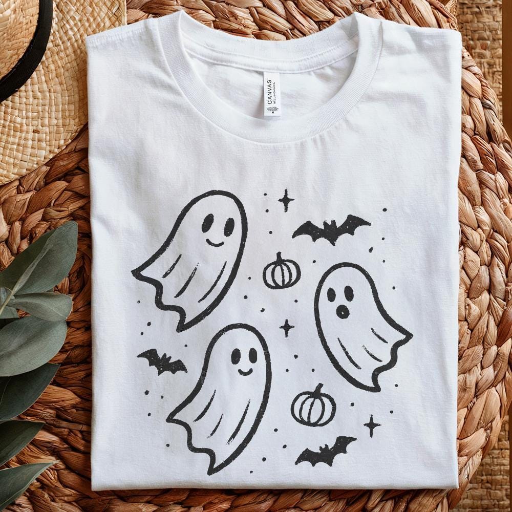 Cute Ghosts PNG, Halloween Ghost Clipart - 300 DPI Design for T-Shirt
