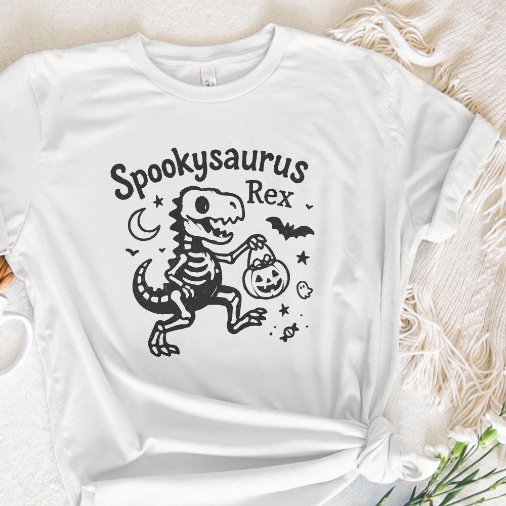 Spookysaurus Rex PNG, Cute Halloween Dinosaur Digital Download - 300 DPI