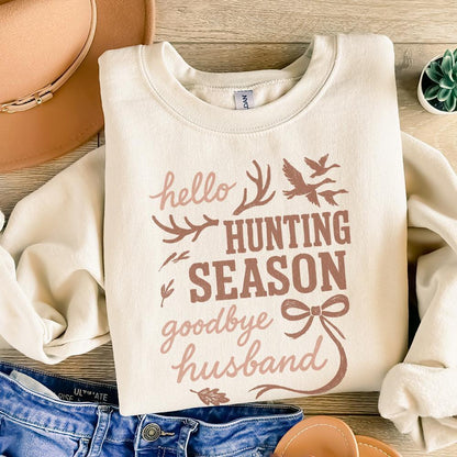 Hello Hunting Season Goodbye Husband PNG, Hunting Season Shirt PNG