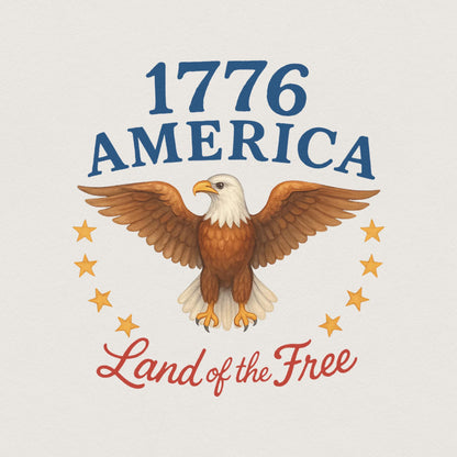 1776 America, Patriotic Design - 300 DPI Design for T-Shirt