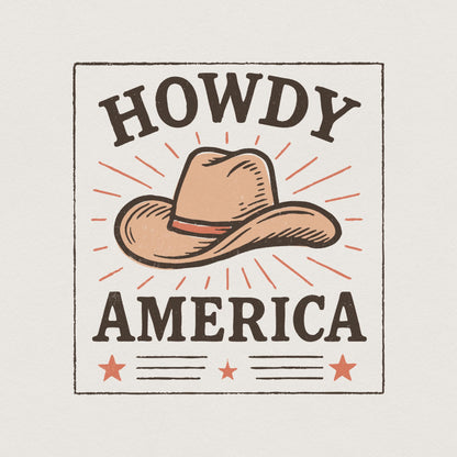 Howdy America PNG, 4th of July Sublimation - 300 DPI Design for T-Shirt