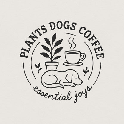 Plants Dogs Coffee PNG, Dog Mom Plant Shirt - 300 DPI Design for T-Shirt