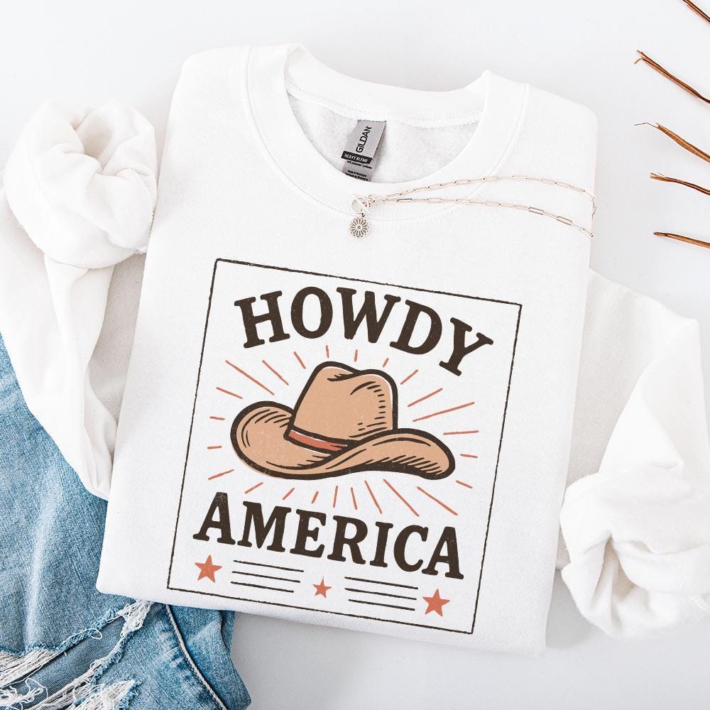 Howdy America PNG, 4th of July Sublimation - 300 DPI Design for T-Shirt