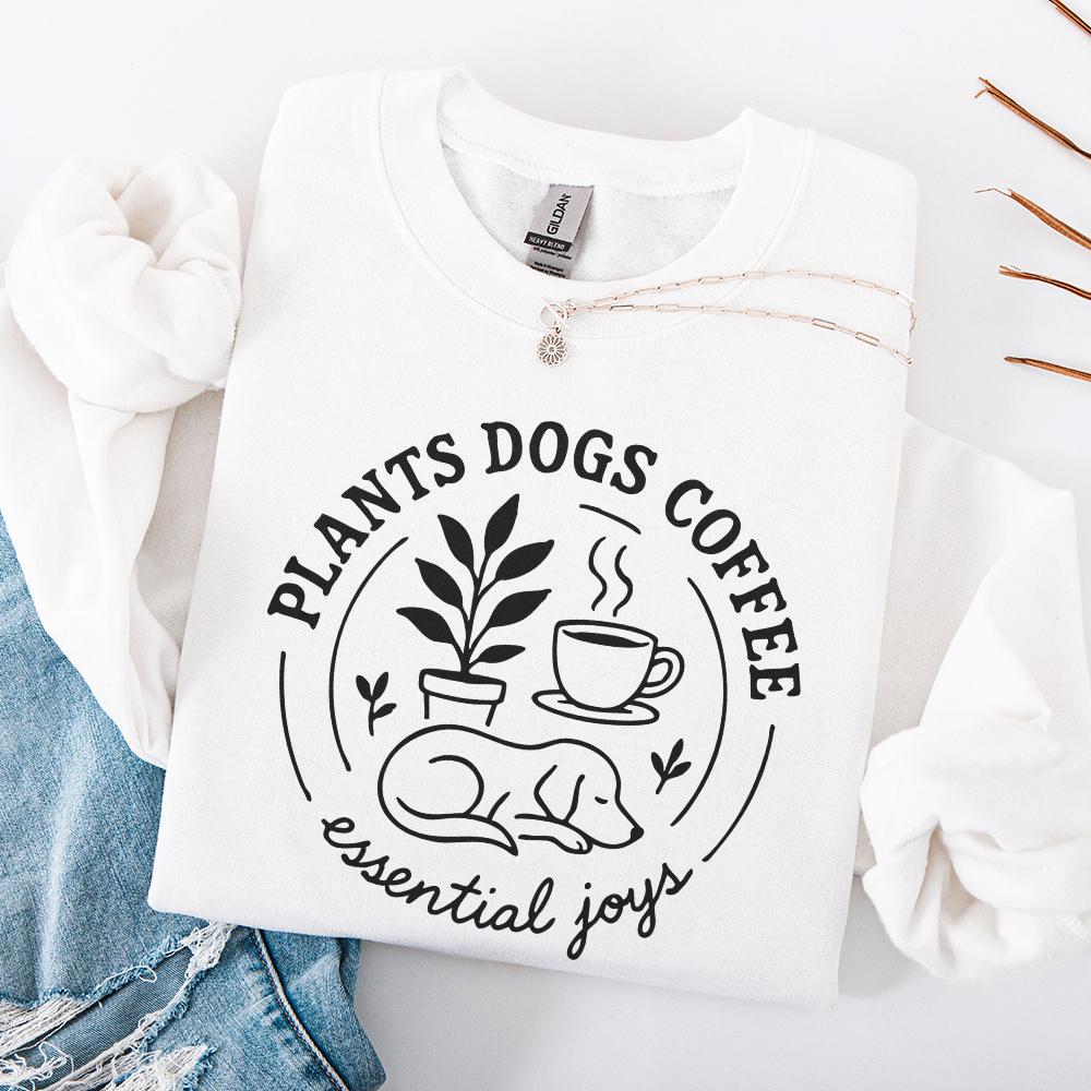 Plants Dogs Coffee PNG, Dog Mom Plant Shirt - 300 DPI Design for T-Shirt