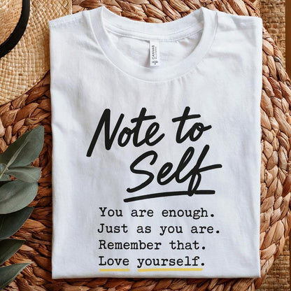 Note To Self PNG Digital Download, Motivational Sublimation - 300 DPI