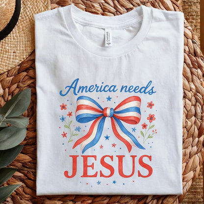 America Needs Jesus PNG, Sublimation Designs - 300 DPI Design for T-Shirt