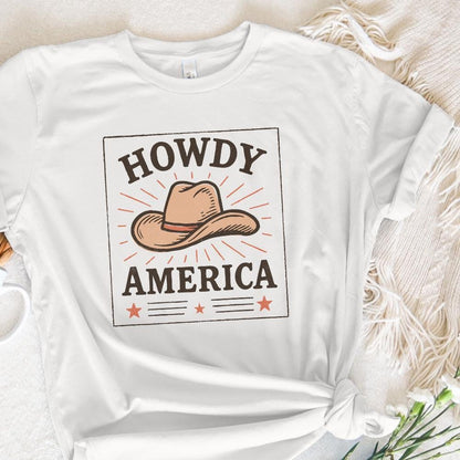 Howdy America PNG, 4th of July Sublimation - 300 DPI Design for T-Shirt