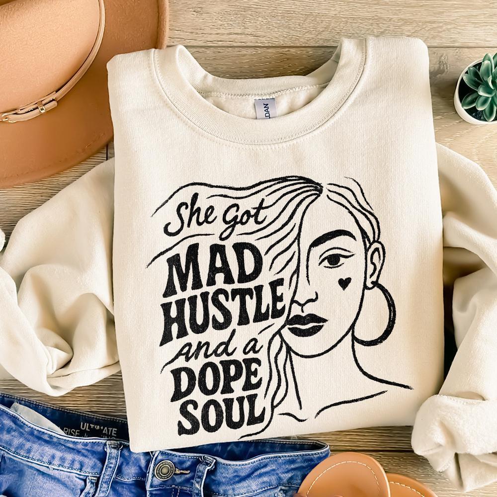 Mad Hustle and Dope Soul png, Woman png - 300 DPI Design for T-Shirt