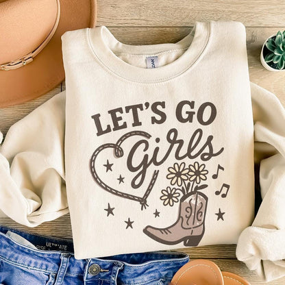 Let's Go Girls png, Western PNG - 300 DPI Design for T-Shirt