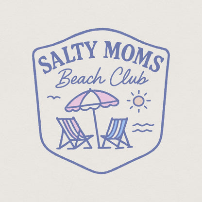 Salty Moms Beach Club PNG, Mothers Day Shirt - 300 DPI Design for T-Shirt
