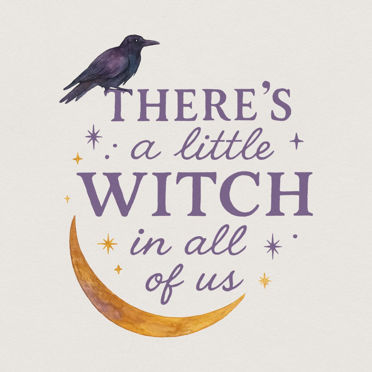 Little Witch in All of Us PNG, Witchy Halloween PNG - 300 DPI Design for