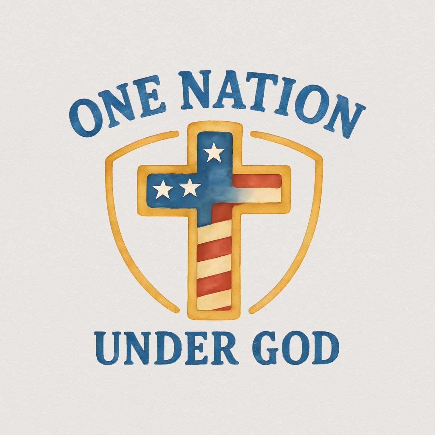 One Nation Under God png, Patriotic Print - 300 DPI Design for T-Shirt