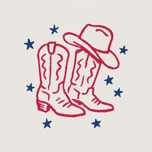 Coquette Cowgirl PNG, Preppy Country 4th - 300 DPI Design for T-Shirt