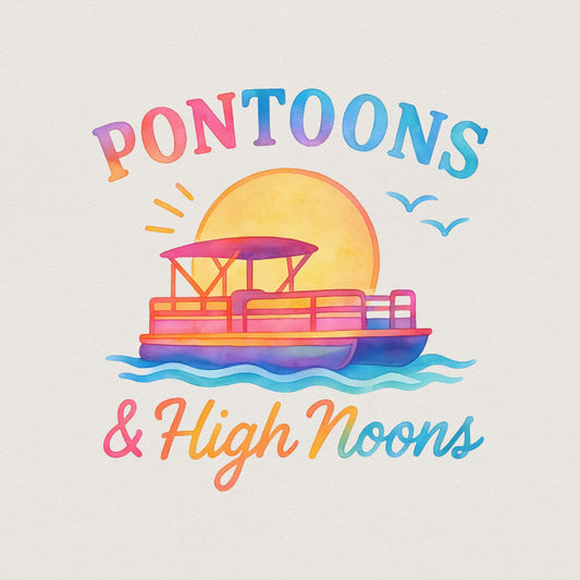Pontoons and High Noons PNG, Pontoon png - 300 DPI Design for T-Shirt