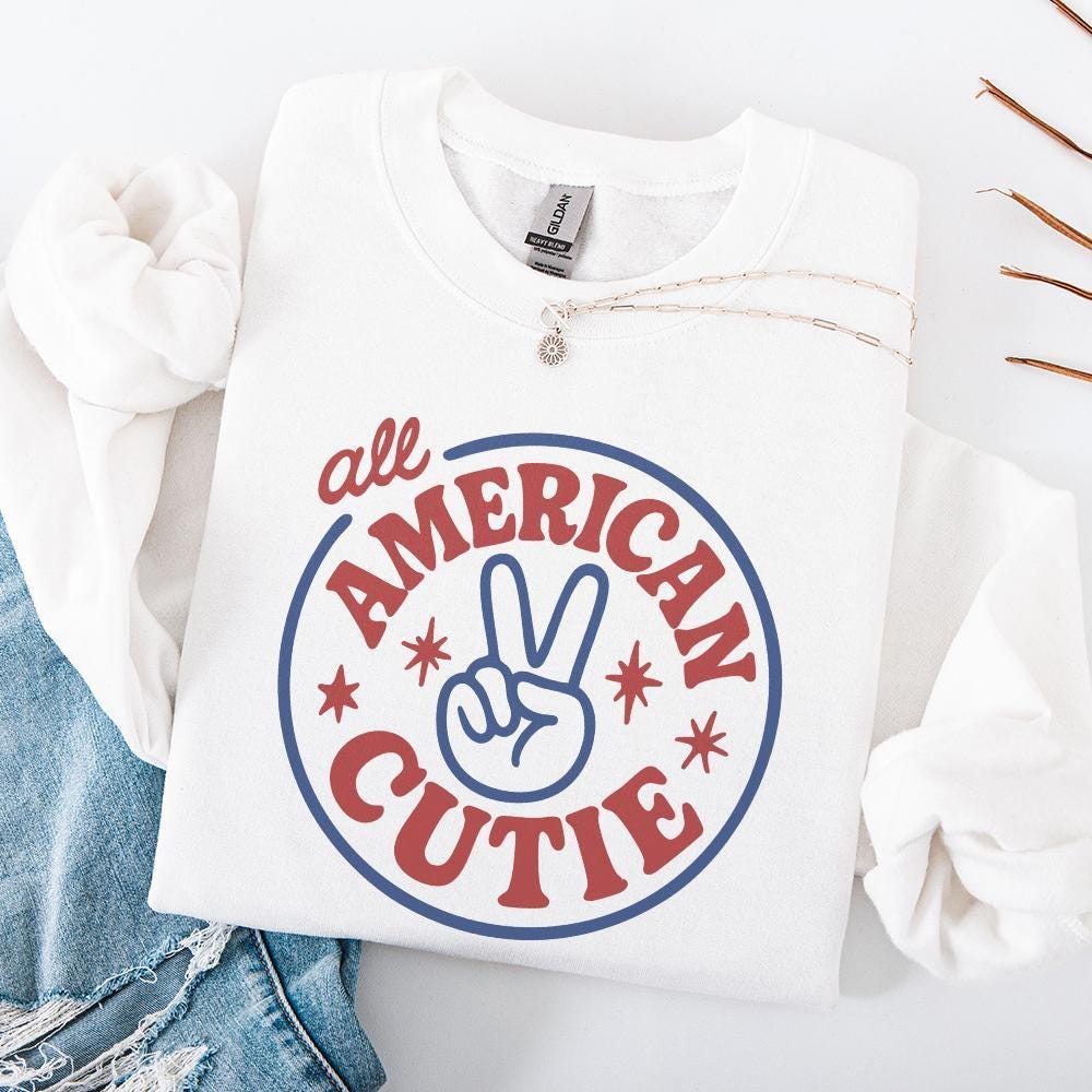 Fourth of July Sublimation Design, All American Cutie PNG - 300 DPI