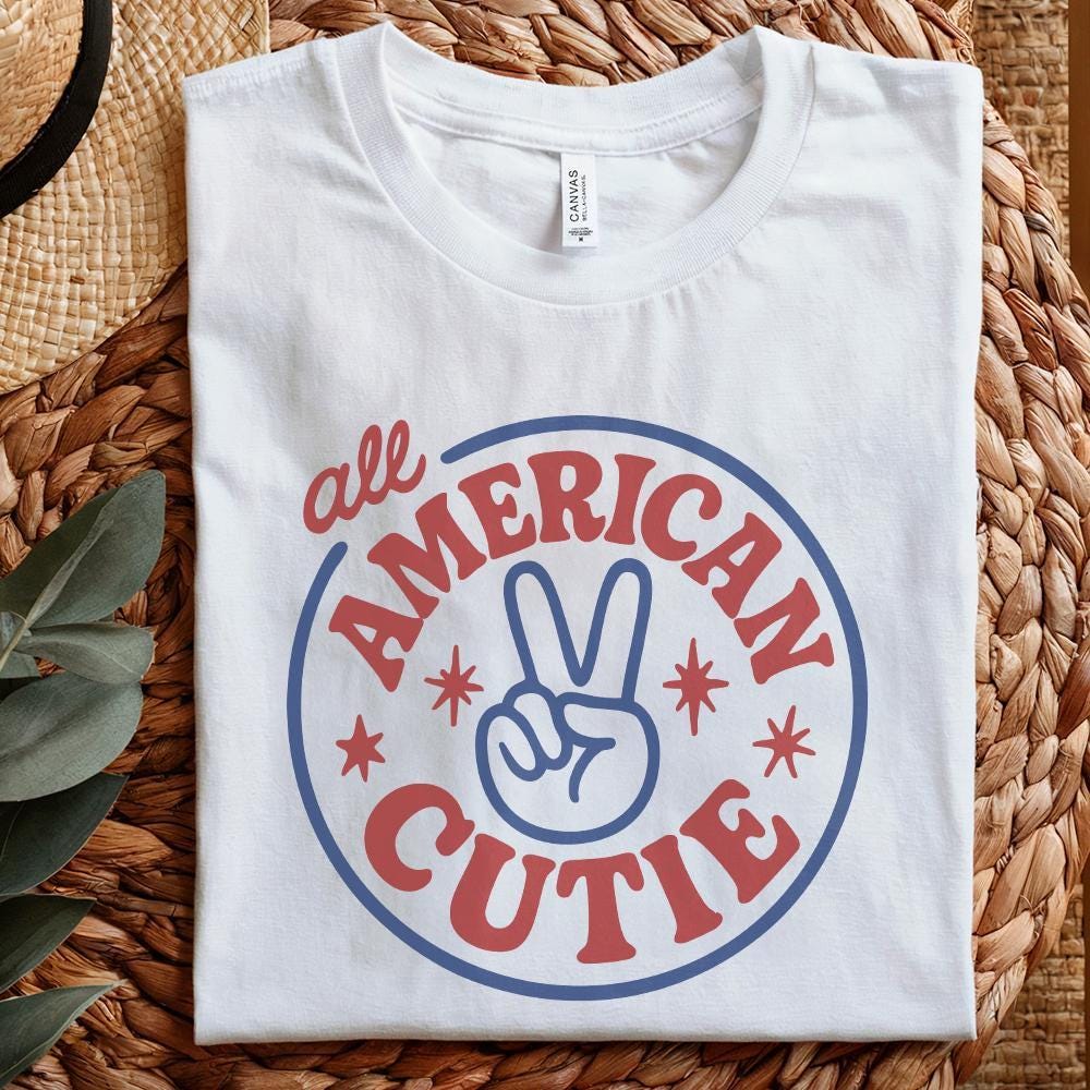 Fourth of July Sublimation Design, All American Cutie PNG - 300 DPI