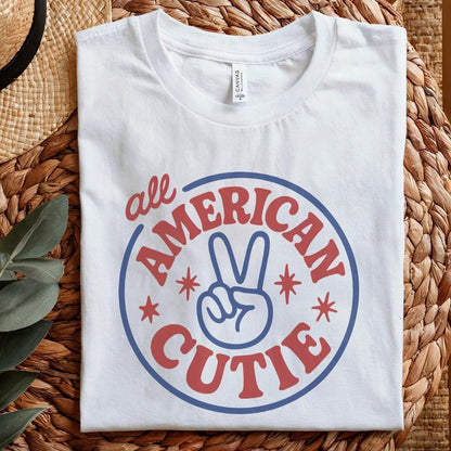 Fourth of July Sublimation Design, All American Cutie PNG - 300 DPI