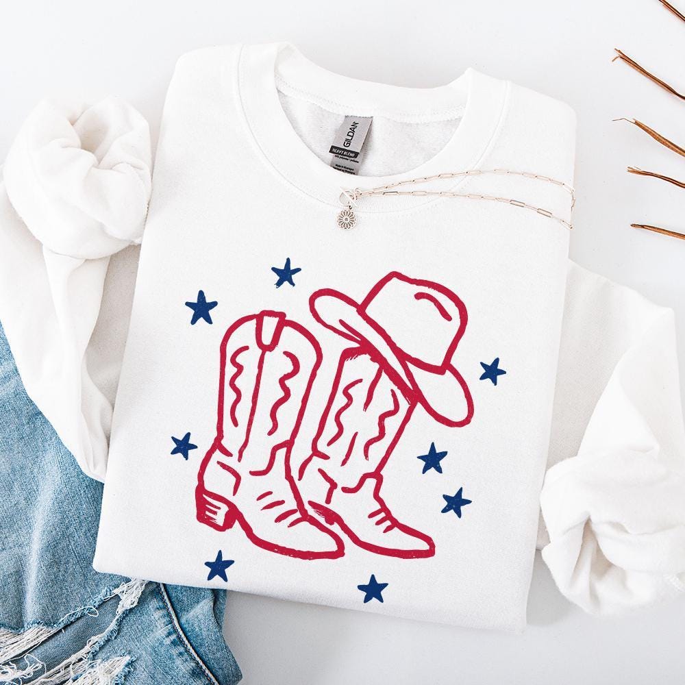 Coquette Cowgirl PNG, Preppy Country 4th - 300 DPI Design for T-Shirt