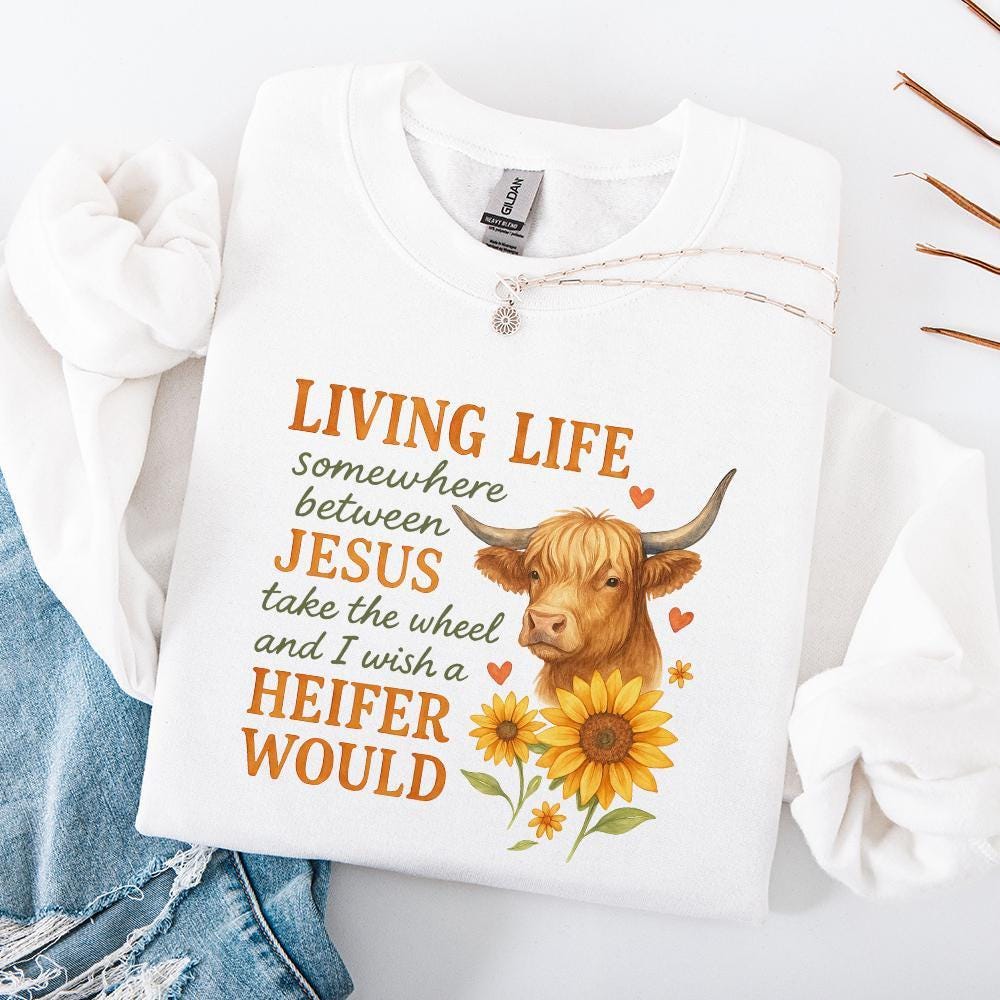 Heifer Cow PNG, Sunflower Sublimation Design - 300 DPI Design for T-Shirt