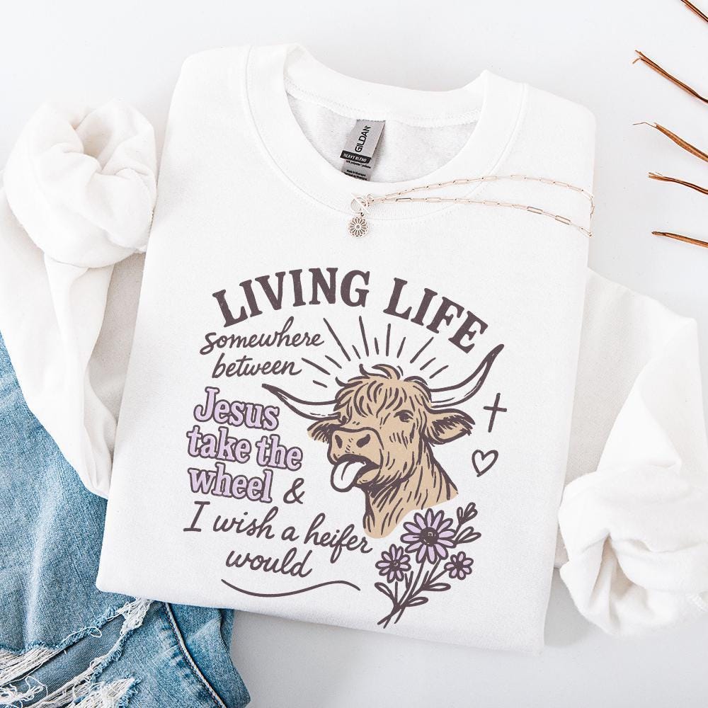 Heifer Cow PNG, Sublimation Design - 300 DPI Design for T-Shirt