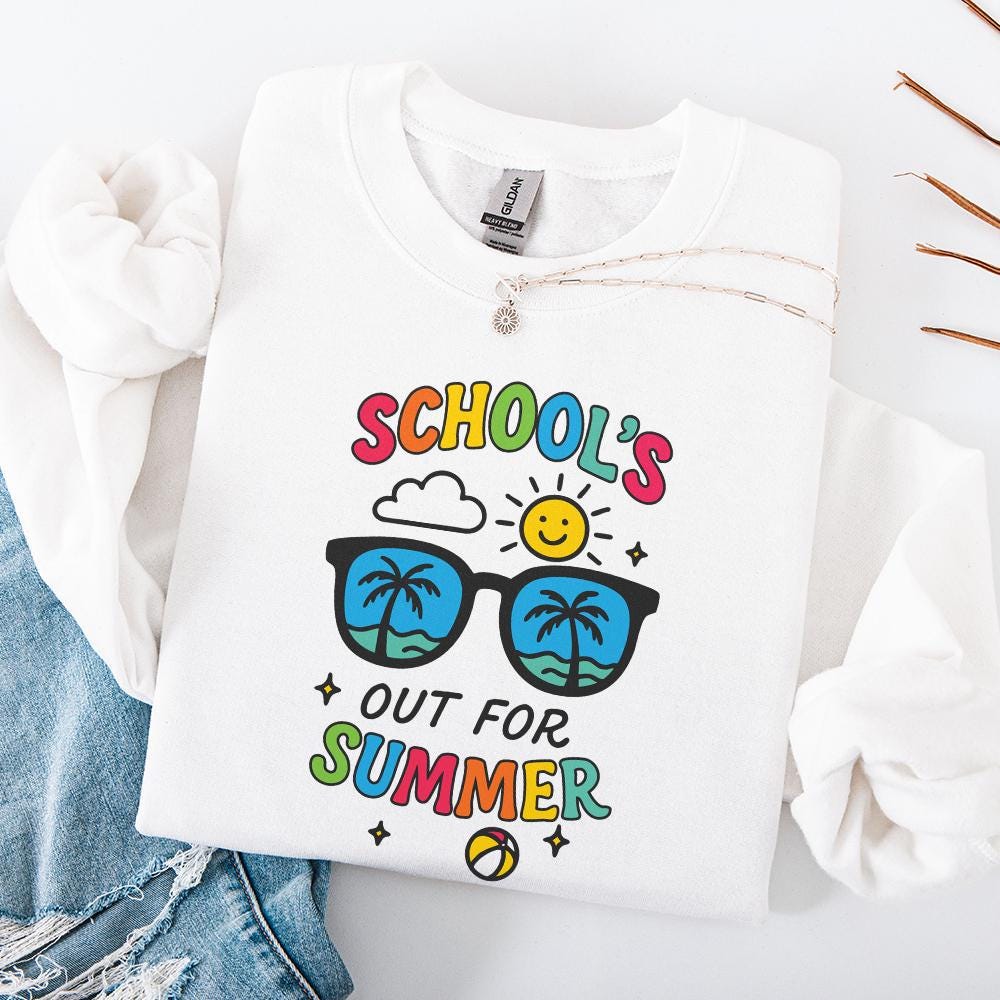 School's Out For Summer PNG, Teacher Sublimation - 300 DPI Design for