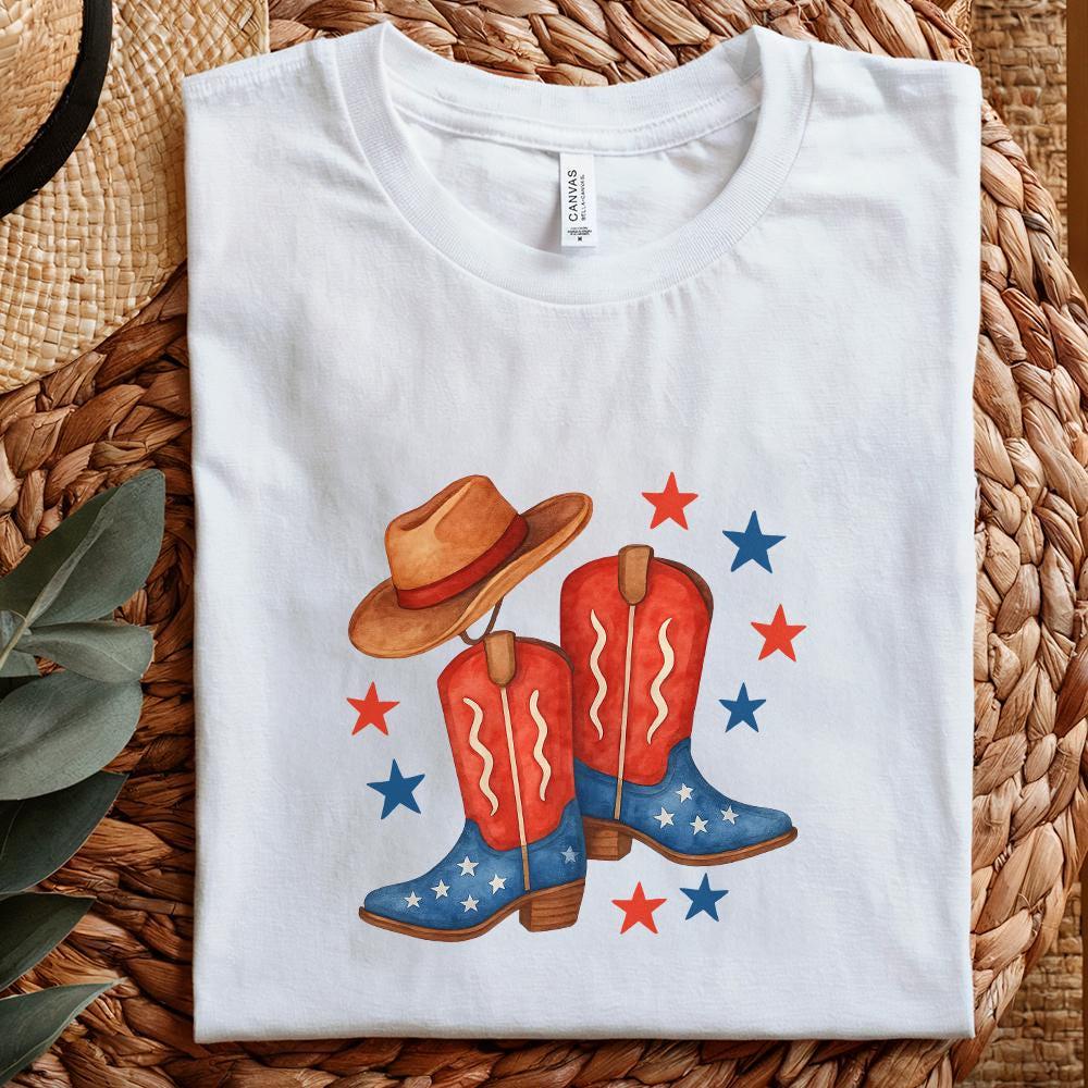 Coquette Cowgirl PNG, Aesthetic 4th of July - 300 DPI Design for T-Shirt